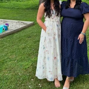 Line & Dot floral white dress